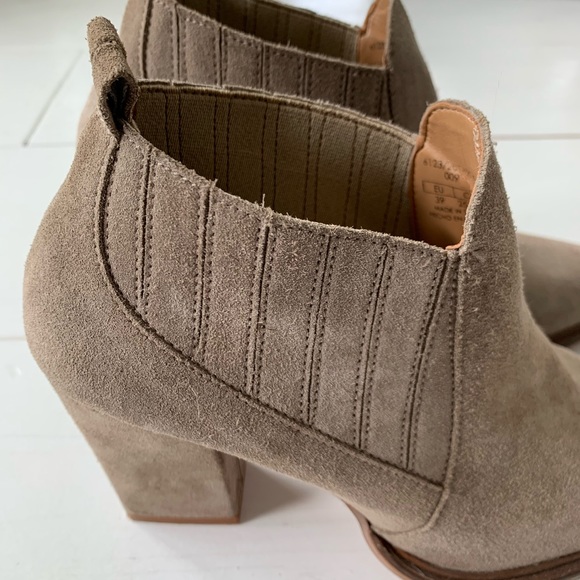 Zara Suede Leather Ankle Boots 39 - Picture 3 of 7